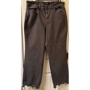 Judy Blue Plus Size 20W Brown Los Angeles Straight Fit Raw Hem Jeans